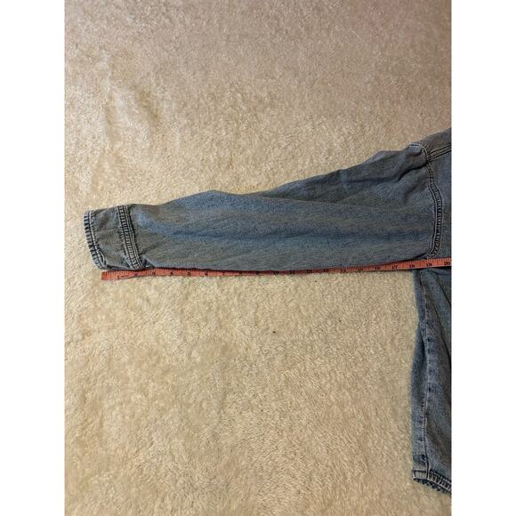 GOOD AMERICAN Easy Shirt In Indigo Size Medium - Picture 7 of 9